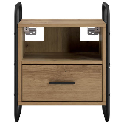 Hanging Bedside Cabinet Artisan Oak 40 x 30 x 50 cm
