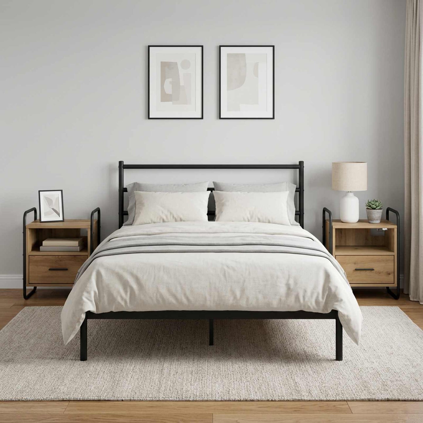 Hanging Bedside Cabinet 2 pcs Artisan Oak 40 x 30 x 50 cm