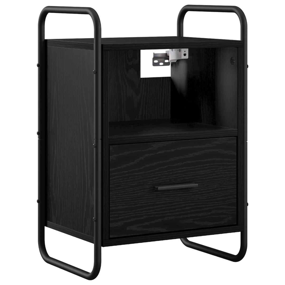 Hanging Bedside Cabinet Black Oak 40 x 30 x 60 cm