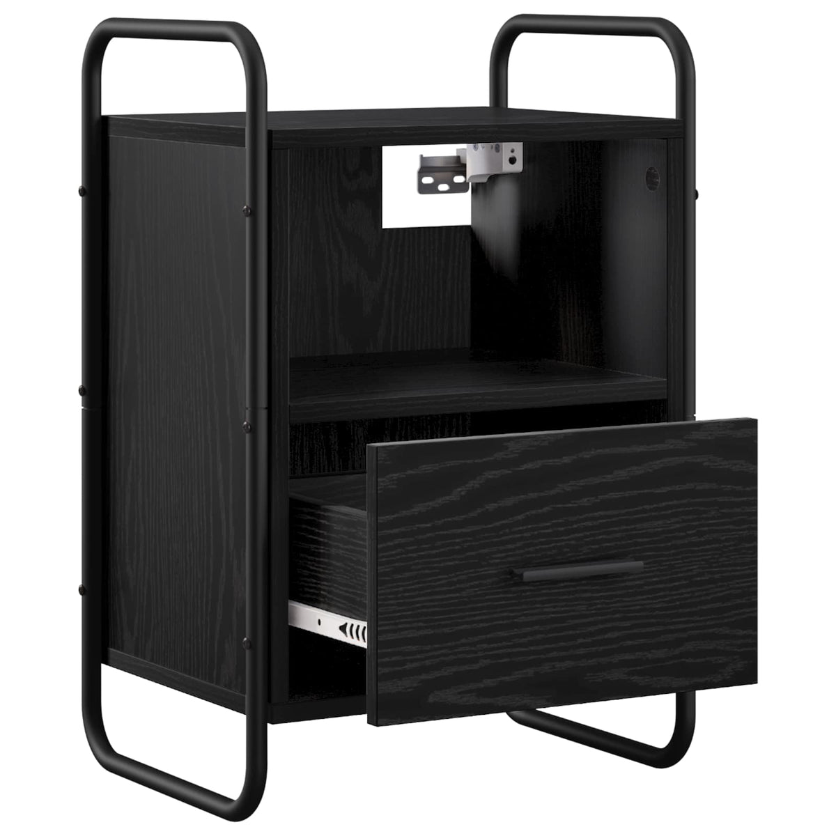 Hanging Bedside Cabinet 2 pcs Black Oak 40 x 30 x 60 cm
