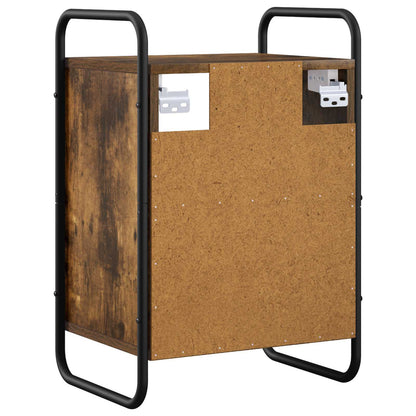 Hanging Bedside Cabinet Smoked Oak 40 x 30 x 60 cm