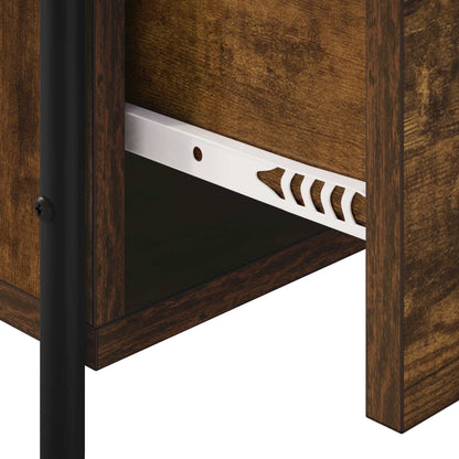 Hanging Bedside Cabinet 2 pcs Smoked Oak 40 x 30 x 60 cm