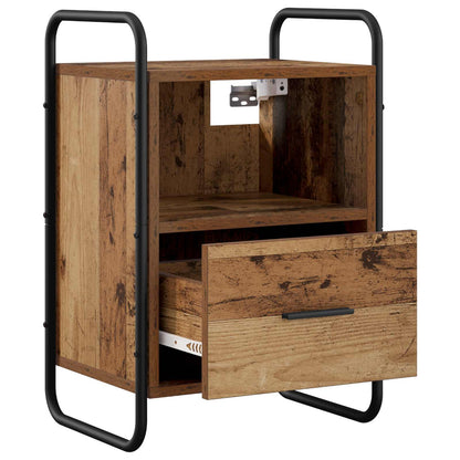 Hanging Bedside Cabinet Old Wood 40 x 30 x 60 cm