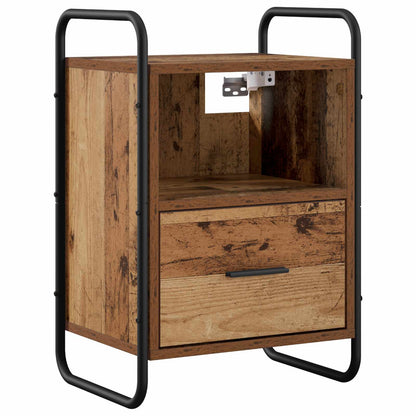 Hanging Bedside Cabinet 2 pcs Old Wood 40 x 30 x 60 cm