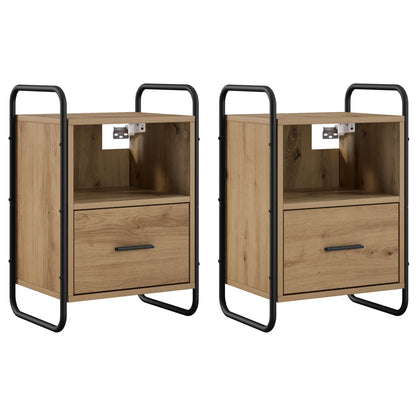 Hanging Bedside Cabinet 2 pcs Artisan Oak 40 x 30 x 60 cm