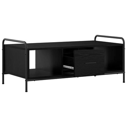 Coffee Table Black Oak 99.5 x 49 x 41 cm Engineered Wood