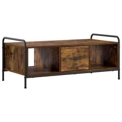 Coffee Table Smoked Oak 99.5 x 49 x 41 cm Engineered Wood