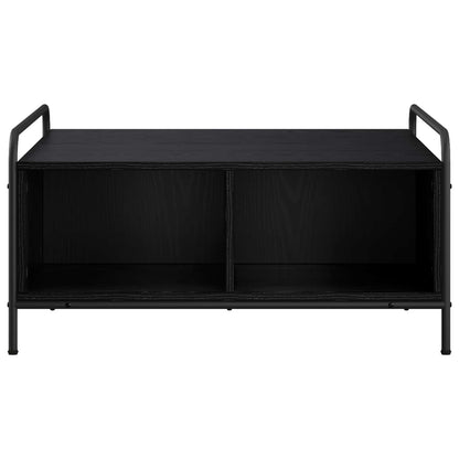 Coffee Table Black Oak 80 x 80 x 41 cm Engineered Wood