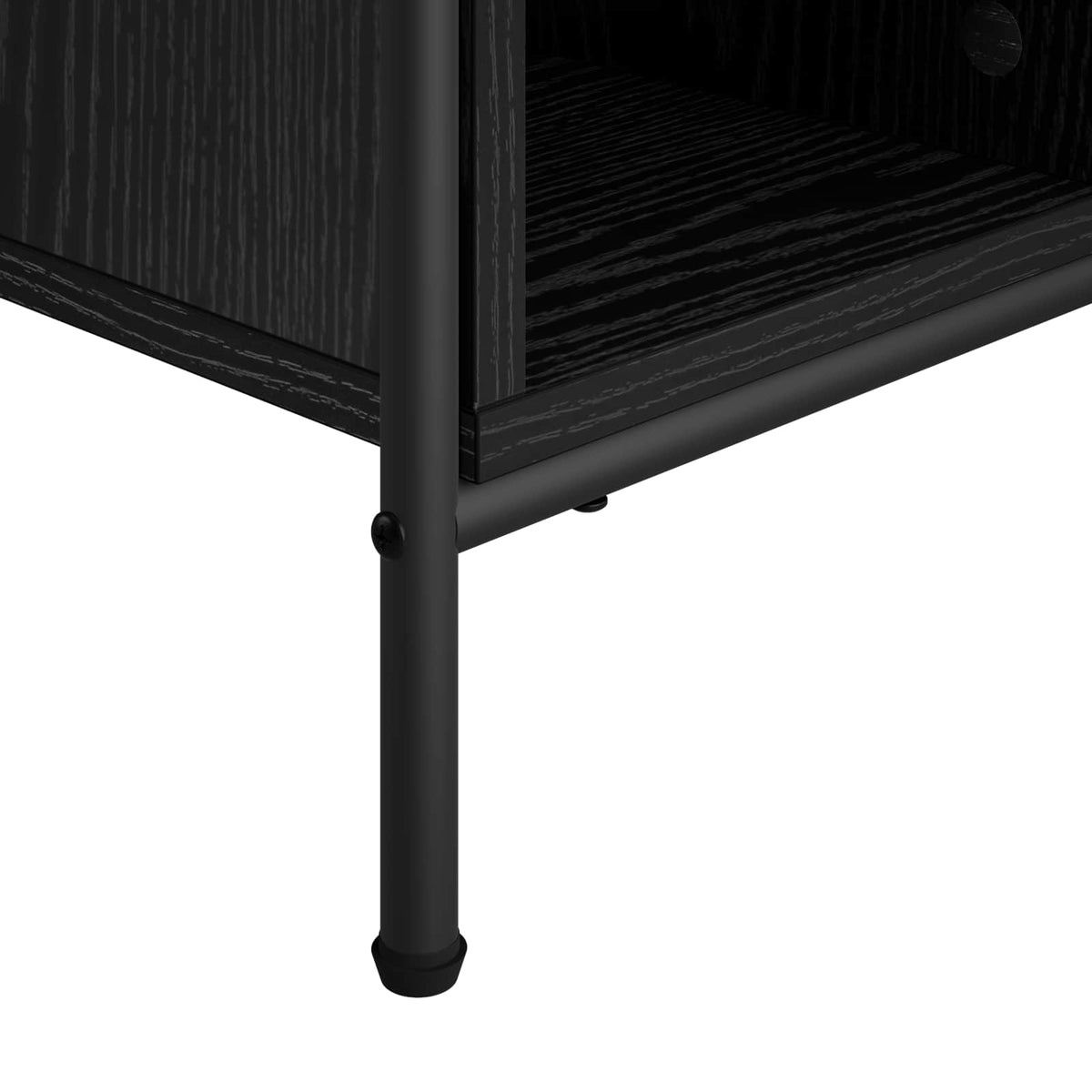 Coffee Table Black Oak 90 x 90 x 41 cm Engineered Wood