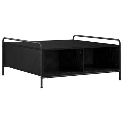 Coffee Table Black Oak 90 x 90 x 41 cm Engineered Wood