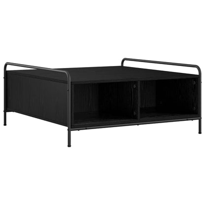 Coffee Table Black Oak 90 x 90 x 41 cm Engineered Wood