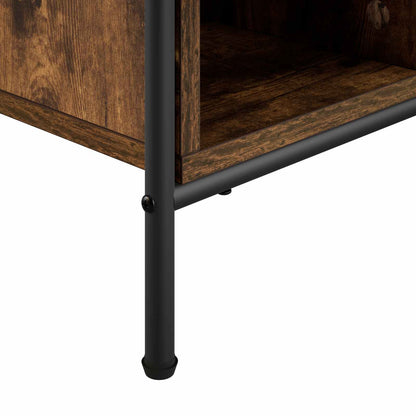 Coffee Table Smoked Oak 90 x 90 x 41 cm Engineered Wood