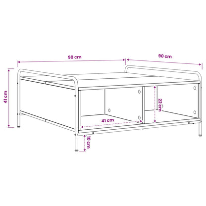 Coffee Table Old Wood 90 x 90 x 41 cm Engineered Wood