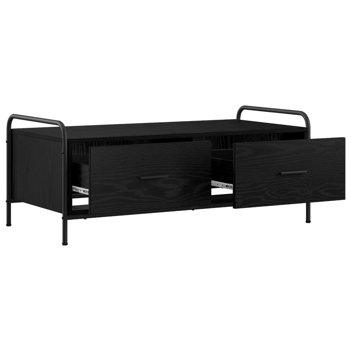 Coffee Table Black Oak 99.5 x 49 x 41 cm Engineered Wood