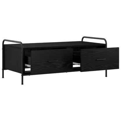 Coffee Table Black Oak 99.5 x 49 x 41 cm Engineered Wood