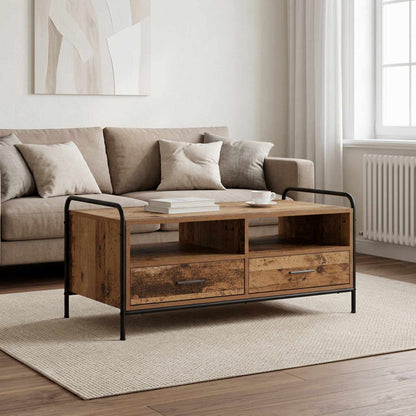 Coffee Table Old Wood 99.5 x 49 x 46 cm Engineered Wood