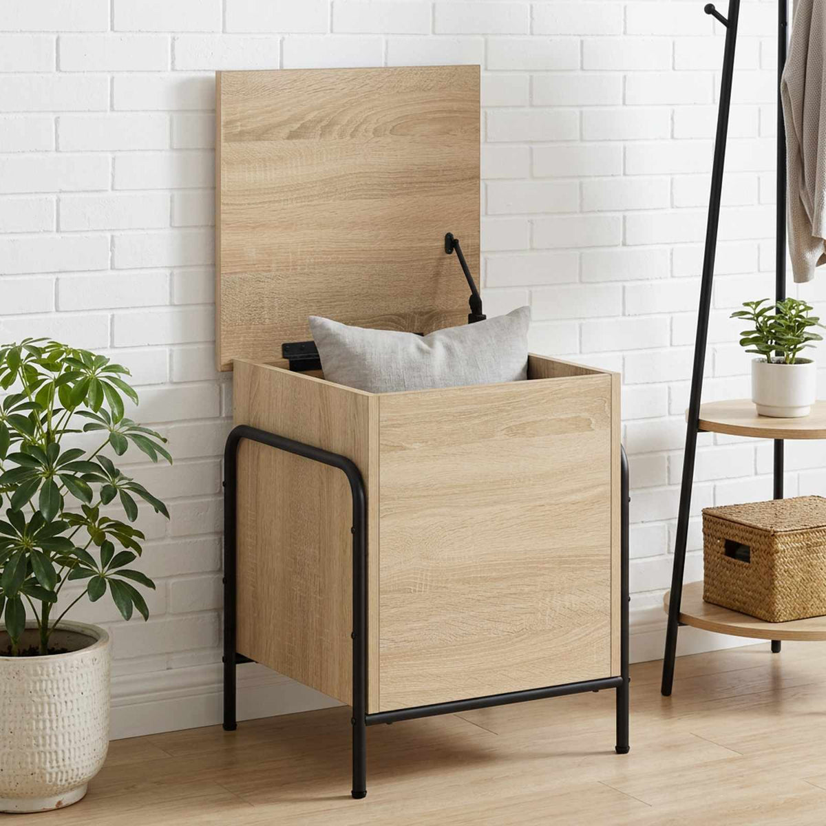 Storage Box Sonoma Oak 40.5 x 40 x 49.5 cm Engineered Wood