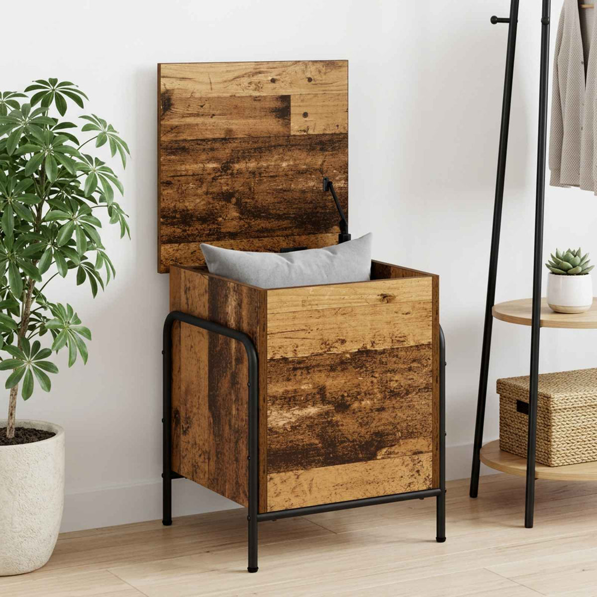 Storage Box Old Wood 40.5 x 40 x 49.5 cm Engineered Wood