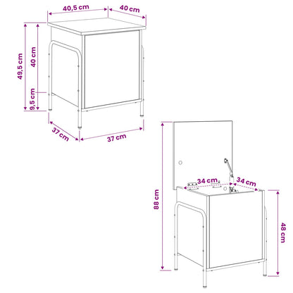 Storage Box Old Wood 40.5 x 40 x 49.5 cm Engineered Wood
