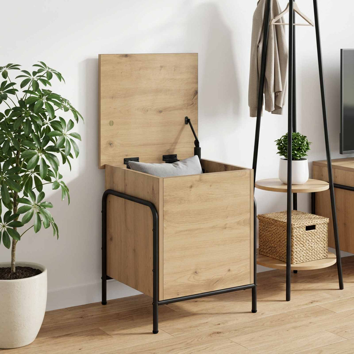 Storage Box Artisan Oak 40.5 x 40 x 49.5 cm Engineered Wood