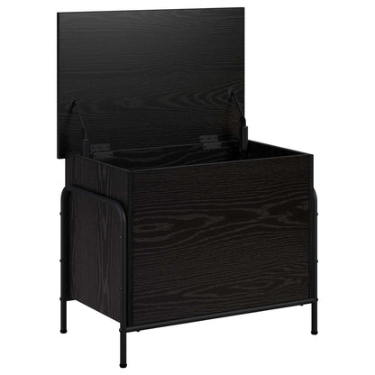 Storage Box Black Oak 60 x 40 x 49.5 cm Engineered Wood