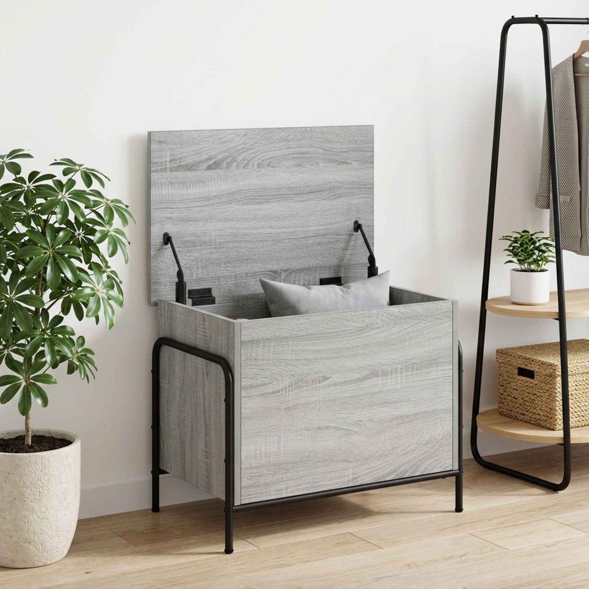 Storage Box Grey Sonoma 60 x 40 x 49.5 cm Engineered Wood
