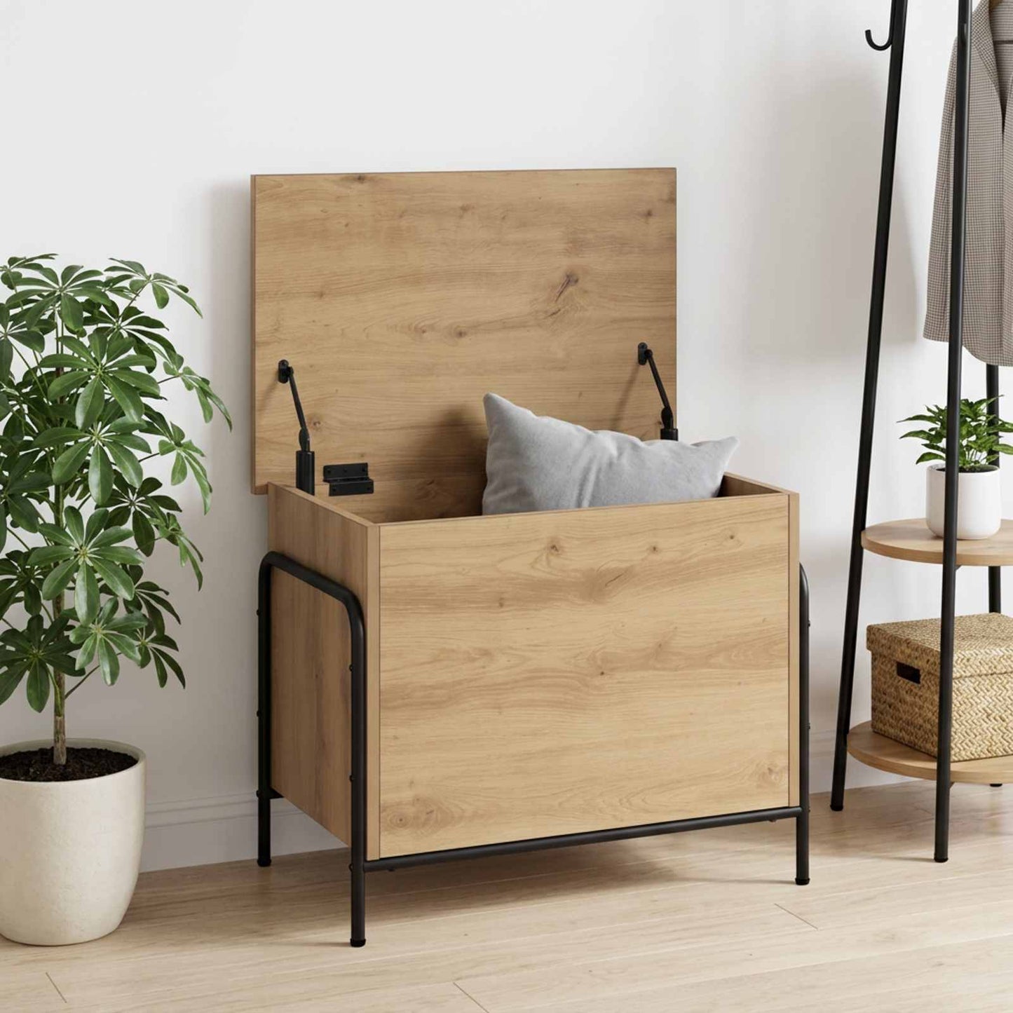 Storage Box Artisan Oak 60 x 40 x 49.5 cm Engineered Wood