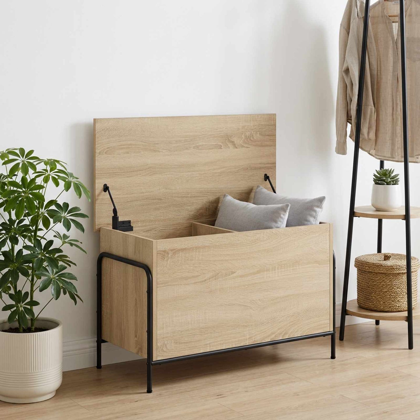 Storage Box Sonoma Oak 80 x 40 x 49.5 cm Engineered Wood