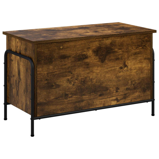 Storage Box Smoked Oak 80 x 40 x 49.5 cm Engineered Wood