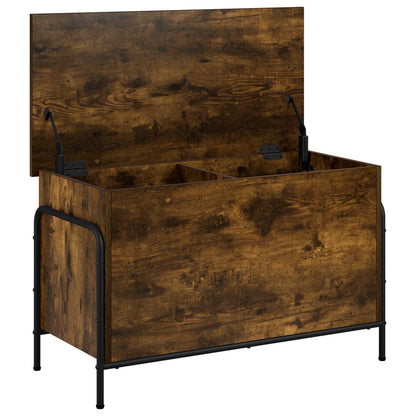 Storage Box Smoked Oak 80 x 40 x 49.5 cm Engineered Wood