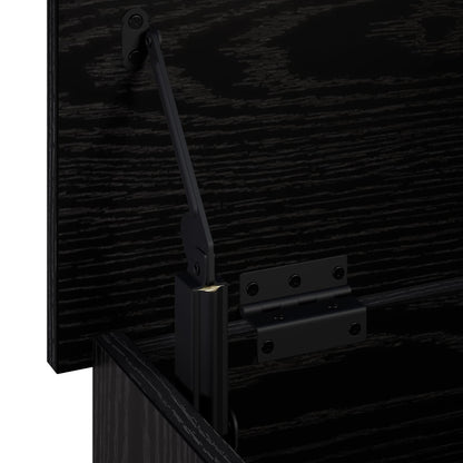 Storage Box Black Oak 100 x 40 x 49.5 cm Engineered Wood