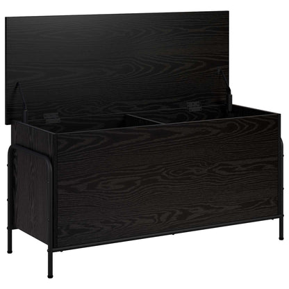 Storage Box Black Oak 100 x 40 x 49.5 cm Engineered Wood