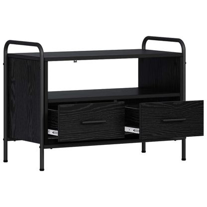 TV Cabinet 67.5 x 33 x 50 cm Black Oak Engineered Wood