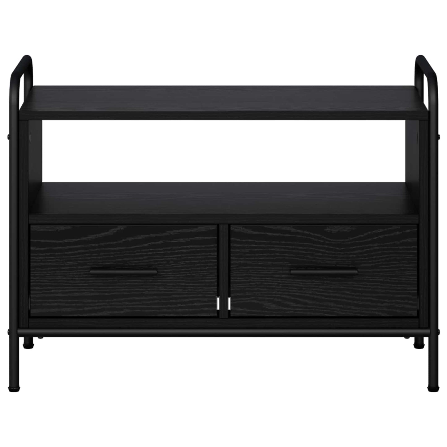 TV Cabinet 67.5 x 33 x 50 cm Black Oak Engineered Wood