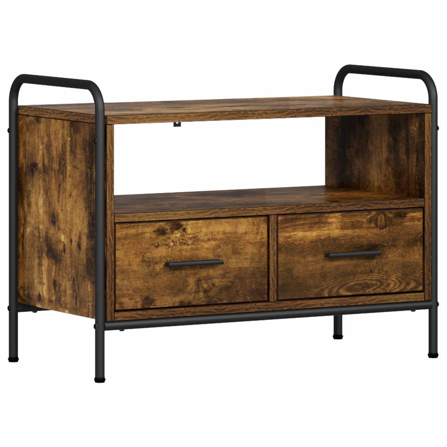 TV Cabinet 67.5 x 33 x 50 cm Smoked Oak Engineered Wood