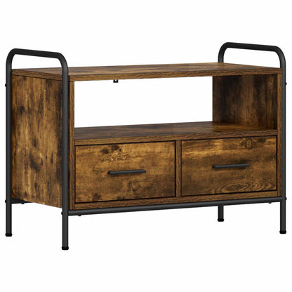 TV Cabinet 67.5 x 33 x 50 cm Smoked Oak Engineered Wood