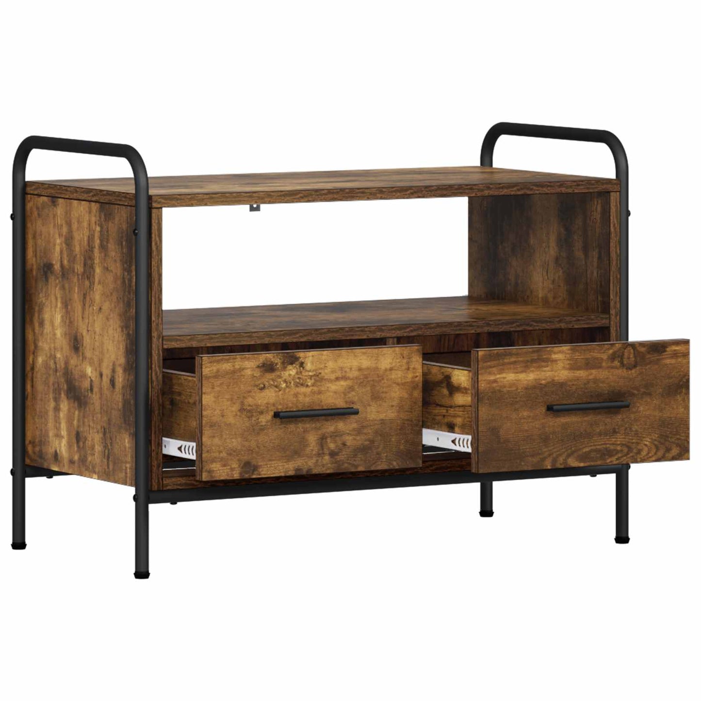 TV Cabinet 67.5 x 33 x 50 cm Smoked Oak Engineered Wood