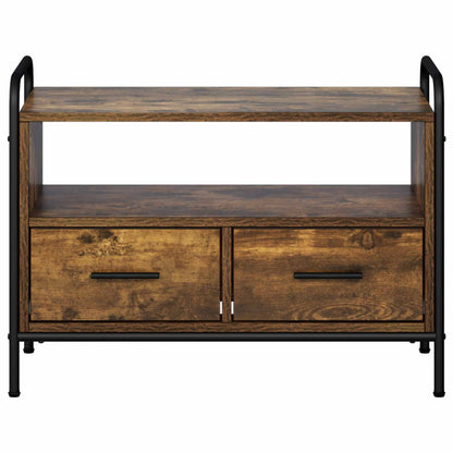TV Cabinet 67.5 x 33 x 50 cm Smoked Oak Engineered Wood