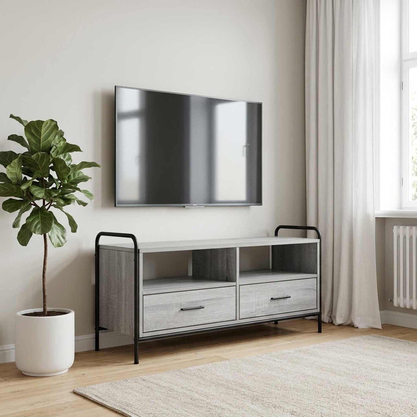 TV Cabinet 99.5 x 33 x 50 cm Grey Sonoma Engineered Wood