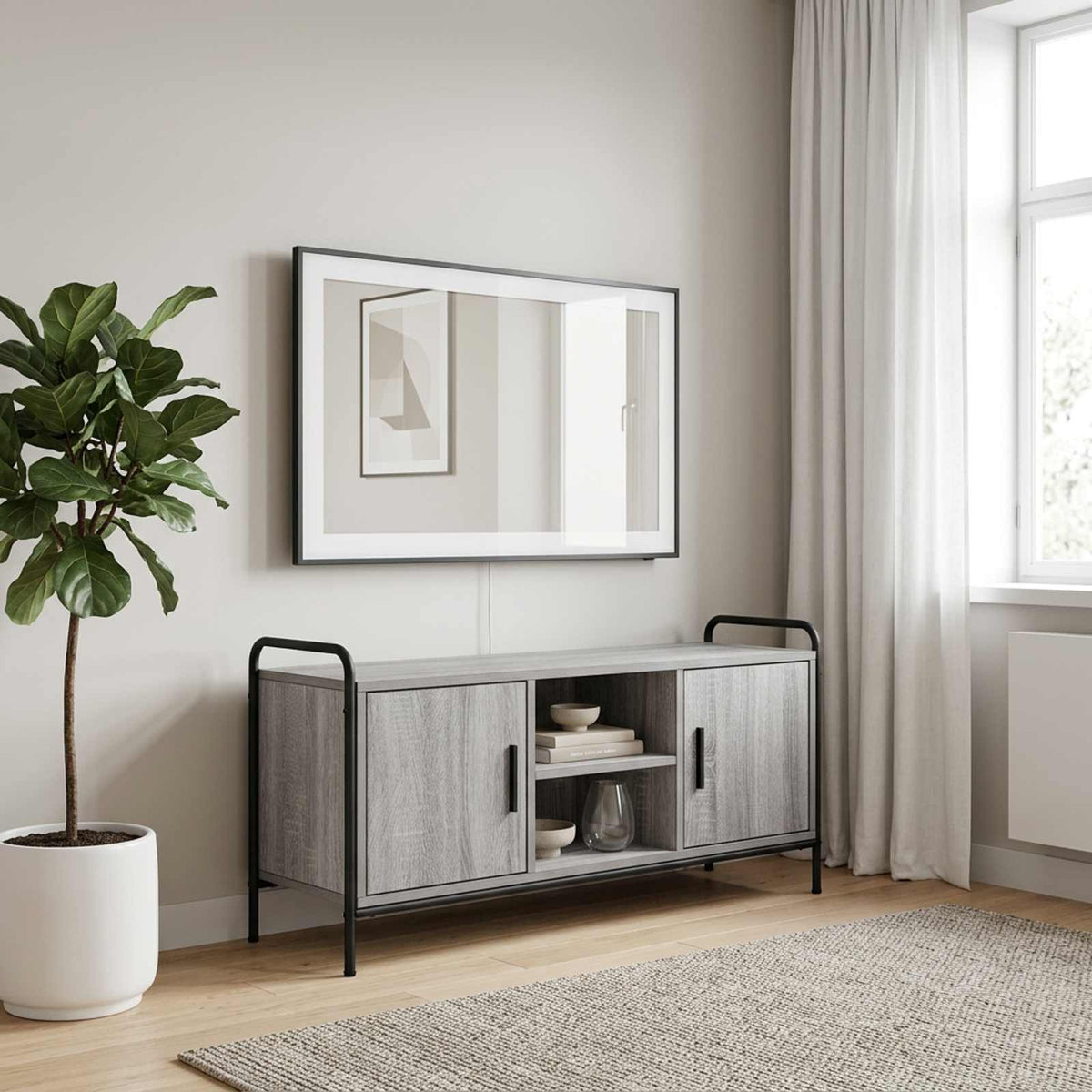TV Cabinet 99 x 33 x 50 cm Grey Sonoma Engineered Wood