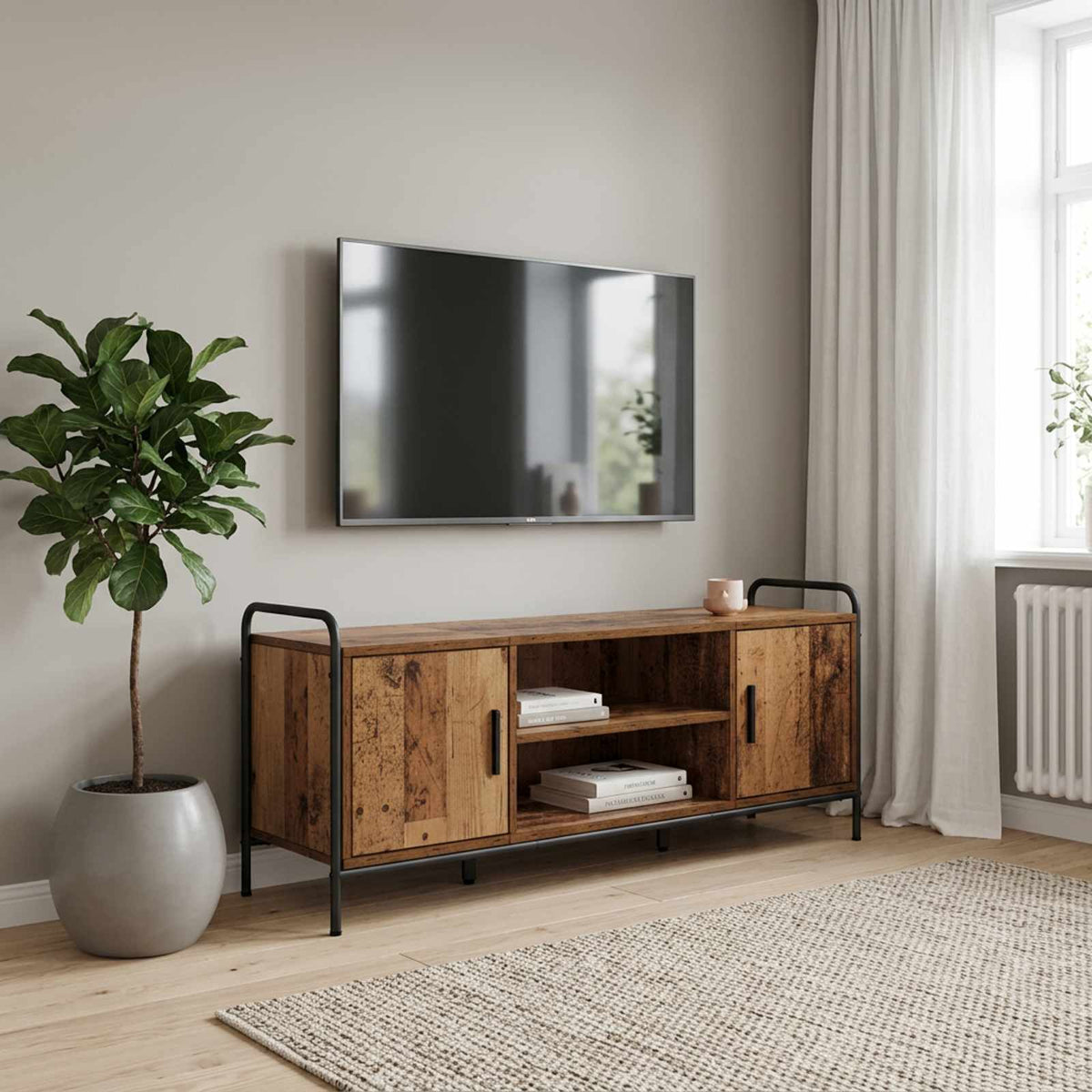 TV Cabinet 119 x 33 x 50 cm Old Wood