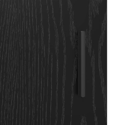 TV Cabinet 133 x 33 x 50 cm Black Oak Engineered Wood