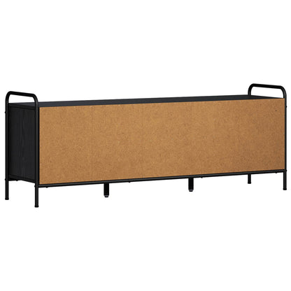 TV Cabinet 133 x 33 x 50 cm Black Oak Engineered Wood