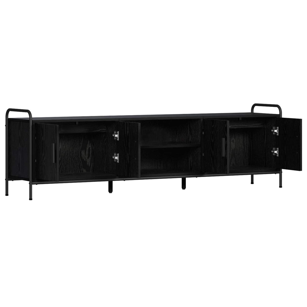 TV Cabinet 167.5 x 33 x 50 cm Black Oak Engineered Wood