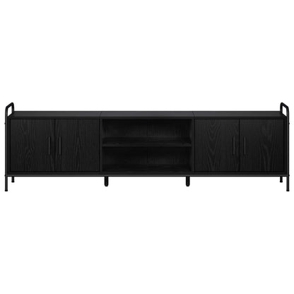 TV Cabinet 167.5 x 33 x 50 cm Black Oak Engineered Wood