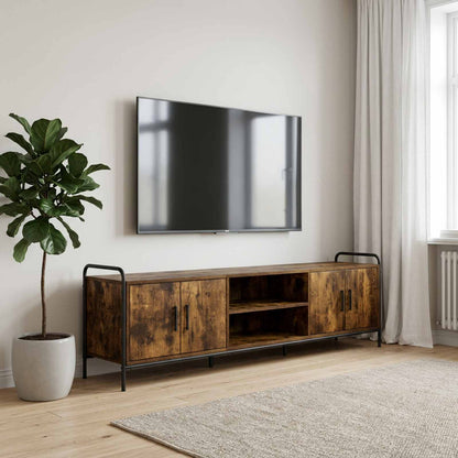 TV Cabinet 167.5 x 33 x 50 cm Smoked Oak Engineered Wood
