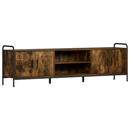 TV Cabinet 167.5 x 33 x 50 cm Smoked Oak Engineered Wood