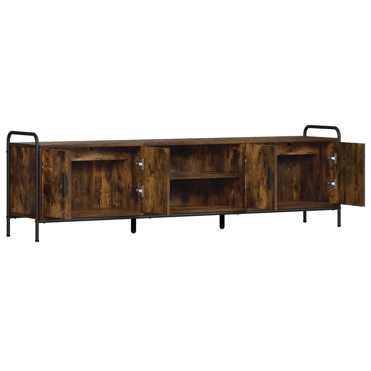 TV Cabinet 167.5 x 33 x 50 cm Smoked Oak Engineered Wood