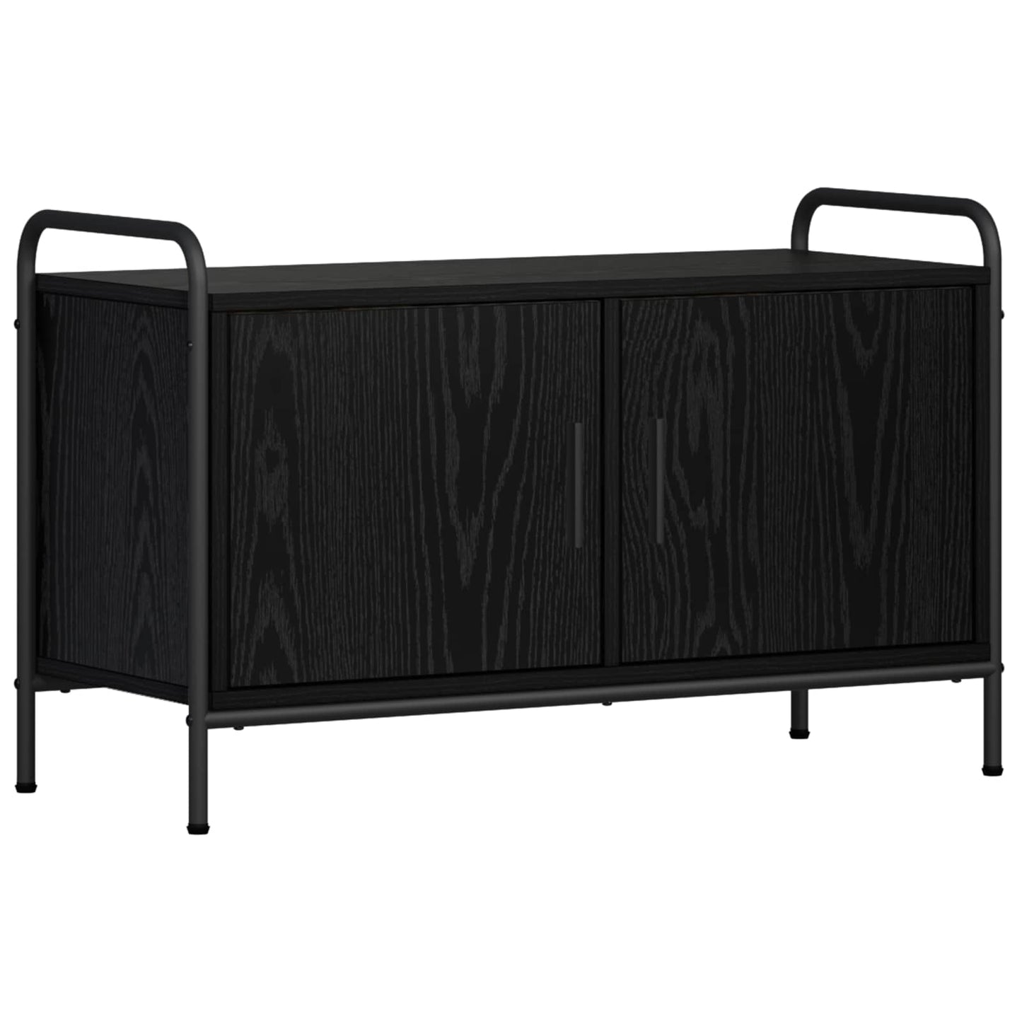 TV Cabinet 79.5 x 33 x 50 cm Black Oak Engineered Wood
