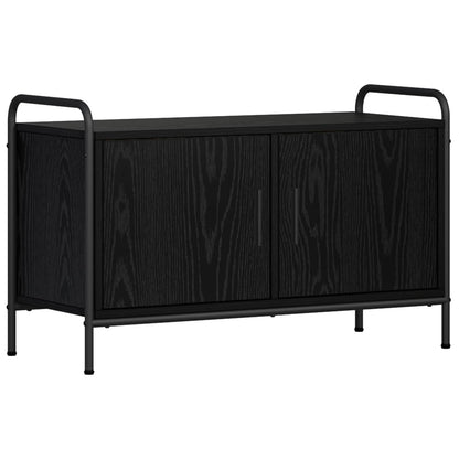 TV Cabinet 79.5 x 33 x 50 cm Black Oak Engineered Wood